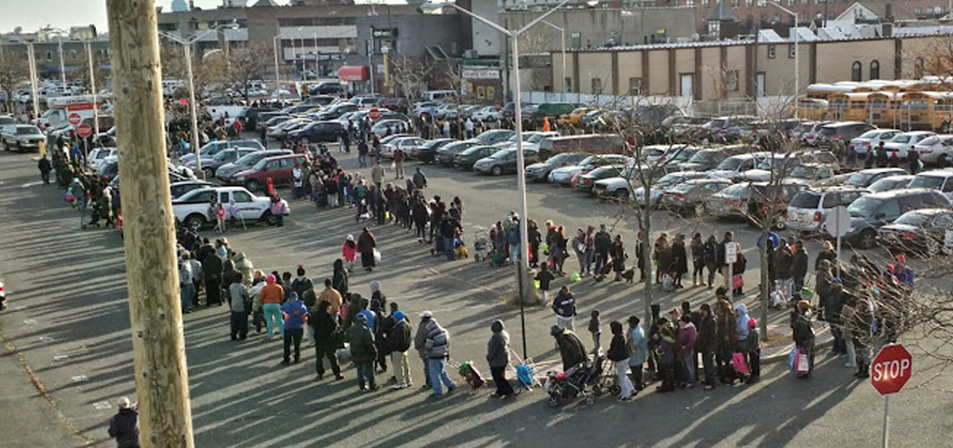 Lines at the Community Solidarity Hempstead Food Share