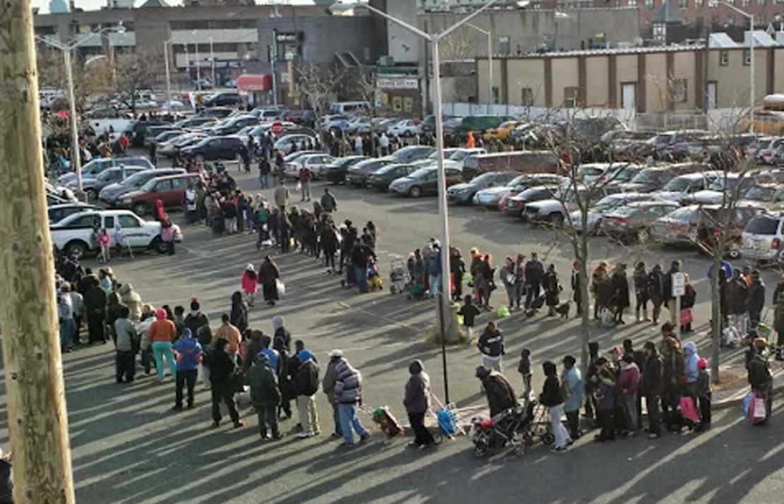 Lines at the Community Solidarity Hempstead Food Share